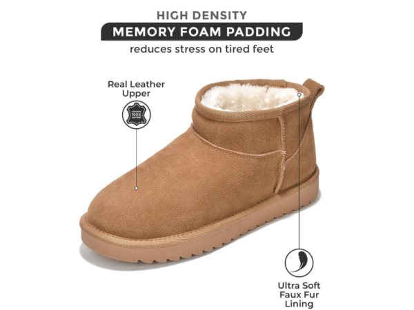 Water Resistant Winter Boots for Women -Suede Ankle Boots for Women  - Memory Foam Insole Trending Shoes for Women - Comfortable Women's Ankle Boots (Hippy) - Image 2