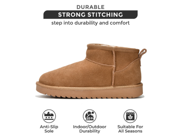 Water Resistant Winter Boots for Women -Suede Ankle Boots for Women  - Memory Foam Insole Trending Shoes for Women - Comfortable Women's Ankle Boots (Hippy) - Image 3